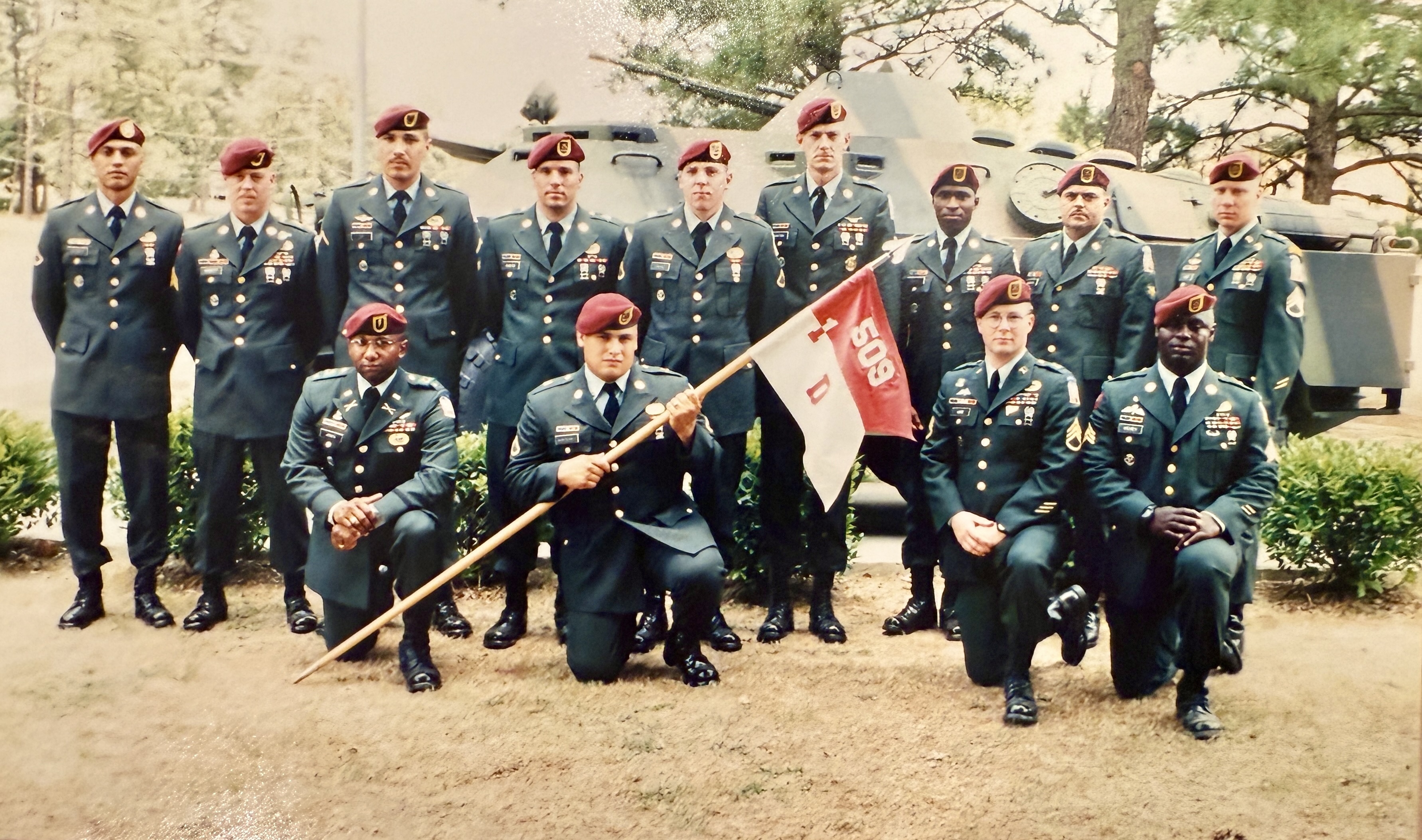 American flag and military service